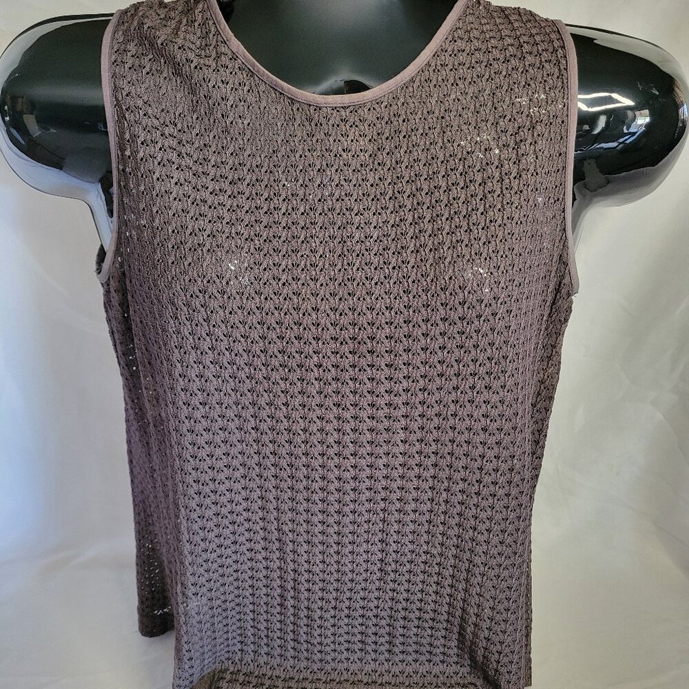 Maxime Women's Sleeveless See Through Blouse (M) Maxmie Tag